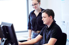 Kontorassistentelever fra EUX Business i Aars